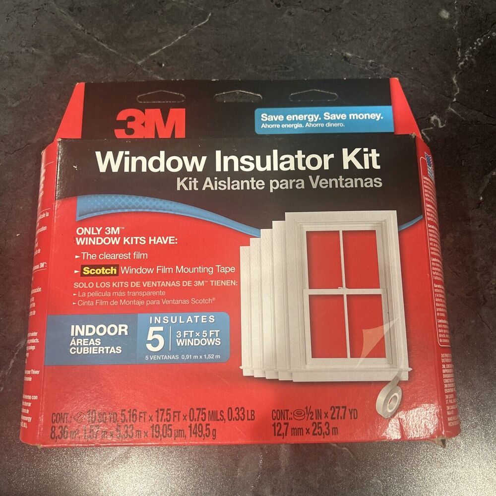 2 Pack - 3M Indoor Window Insulator Kit for 5 3'x5' Windows